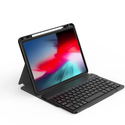 Bao da kèm bàn phím Bluetooth cho iPad A16 Gen 11 , Gen 10 , Gen 7/8/9 10.2inch , Air 11inch M3 , Air 13inch M3 , Air6 11inch M2 , iPad Pro 11inch M4 , Air 4/5 , iPad Pro 11 2018-2022 hiệu WI WU Protective Keyboard  - Hàng nhập khẩu