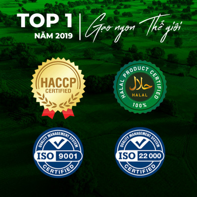 Gạo Lúa Tôm ST25 5RICE - Túi 3kg - Gạo thượng hạng thơm dẻo, đậm vị chính hãng 5RICE