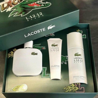 Bộ Nước Hoa Nam Lacoste Eau de Lacoste L.12.12 Blanc EDT Gift Set