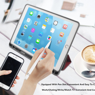 Bao Da Ipad Air 10.5 2019 ( New) Hiệu Mutural Có Khe Để Bút Cảm Ứng_Đỏ_ Hàng nhạp khẩu