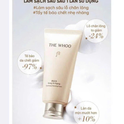 Set Sữa Rửa Mặt Dưỡng Ẩm Whoo Gongjinhyang Clarifying Cleansing Foam Special Set