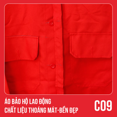 Áo bảo hộ lao động, chất liệu thoáng mát, bền đẹp - Mã C09