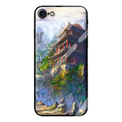 Ốp kính cường lực cho iPhone 7 mẫu cảnh núi 4 - Hàng chính hãng