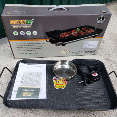 Vỉ nướng điện không khói Bennix Thái Lan BN-11ELG công suất 1500W - Hàng chính hãng