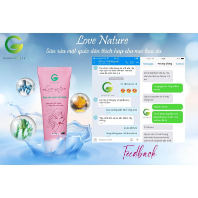 Sữa Rửa Mặt Love Nature GOLDEN LIFE ONE 50ML Làm Sạch Bã Nhờn, Duy Trì Độ Ẩm Cho Da