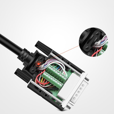 Đầu bấm cổng DB15 đực male bắt vít kèm vỏ ốp nhựa chân đồng HD-LINK YL-SCD-15M. HÀNG CHÍNH HÃNG