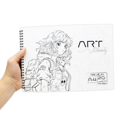 Tập Vẽ Lò Xo Art Sketch A4 - 40 Trang 220gsm - The Sun 01