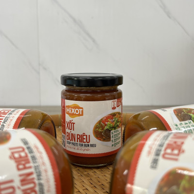 XỐT BÚN RIÊU HiXOT hũ 220gram, nấu bún riêu cua/ tôm, lẩu riêu
