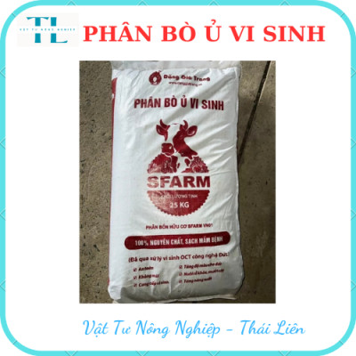 Phân bò ủ vi sinh SFARM đã qua xử lý, bao 2kg, 5kg