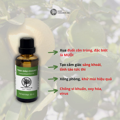 Combo Tinh Dầu Đuổi Côn Trùng, Đuổi Muỗi Nano Cinnamon - Cam, Chanh, Sả, 30ml