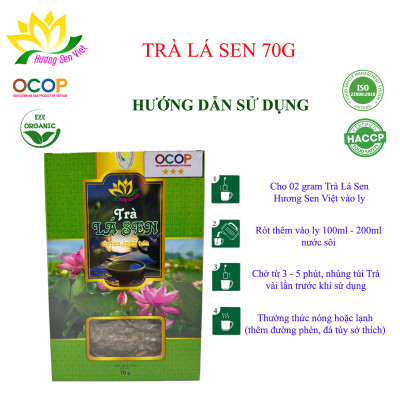 TRÀ LÁ SEN HỘP 70G - HƯƠNG SEN VIỆT