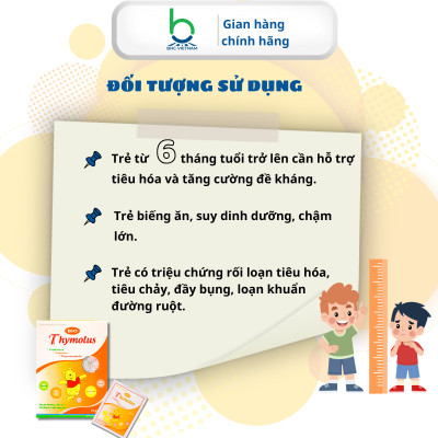 Men Vi Sinh Bio Thymolus Giúp Bé Ăn Ngon, Hỗ Trợ Tiêu Hóa, Tăng Cường Đề Kháng cho trẻ từ 6 tháng