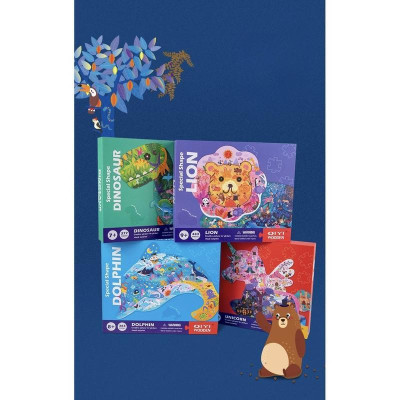 Bộ xếp hình khủng long bạo chúa đồ chơi trí tuệ bé 6 tuổi ship HOẢ TỐC HCM tranh ghép hình 500 mảnh