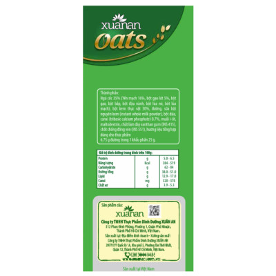 Combo 2 túi: Ngũ Cốc Gạo Lứt Huyết Rồng 400G + Ngũ Cốc Yến Mạch 400G [ít đường] (Tặng Kèm 1 Túi Yến Mạch 150G)