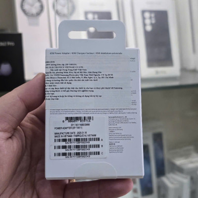 Củ sạc samsung 45W Hàng chính hãng (Không Kèm cáp)