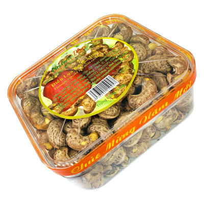 Hộp 500g | Hạt điều có vỏ lụa rang muối loại 1 A+ Cao Cấp | Natureplus