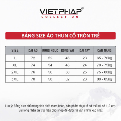 Áo Thun Nam VIỆT PHÁP Form Unisex Chất liệu Cotton co dãn thấm hút mồ hồi tốt 7803