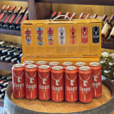 Lốc 12 lon bia Stangen Lager Beer 5.4% 