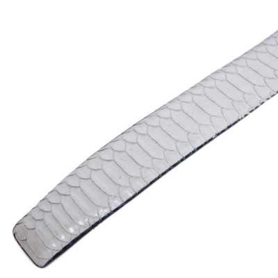 HC4330 - Dây nịt nam da trăn Huy Hoàng vip 3,5P đầu kim màu trắng