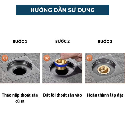 Nắp Đậy Cống Thoát Nước Chống Mùi Hôi, Côn Trùng - Chuyên Dùng Cho Sàn Nhà Tắm, Nhà Vệ Sinh - HÀNG CHÍNH HÃNG MINIIN