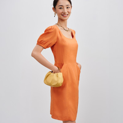 Đầm Ôm Linen Mơ Nghiền DRE195 thời trang thiết kế Hity