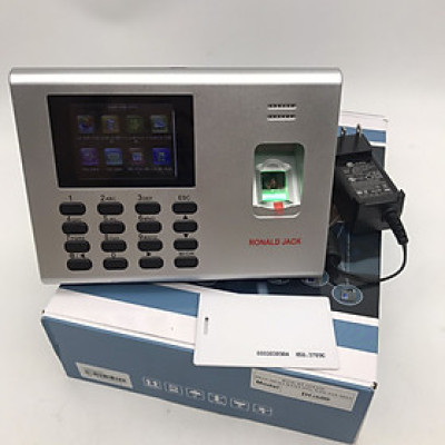 Máy chấm công vân tay + vân tay + pin lưu điện Ronal Jack D800G - hàng nhập khẩu