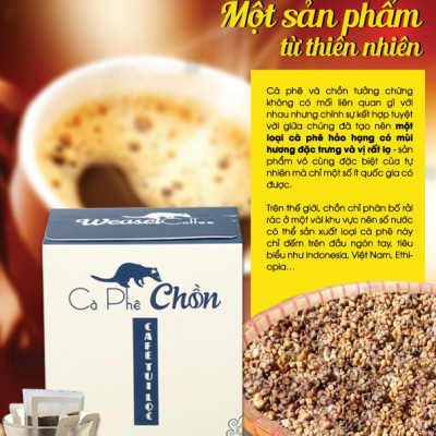 Cà Phê Chồn phin giấy Cocoa Indochine (Hộp 5 Gói x 15g)
