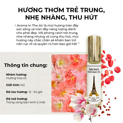 Aroma In The Air – Tinh Dầu Nước Hoa Pháp Dạng Lăn 12ml