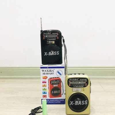 Đài Radio Mini, Đài Radio Cho Người Già Waxiba XB-881URT Cao Cấp Mp3/Usb/Thẻ Nhớ/Đèn Pin-Hàng Chính Hãng