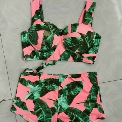 Đồ Bơi Đồ Tắm Biển Bikini 2 Mảnh Quần Cạp Cao