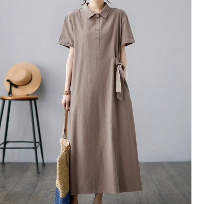 Đầm nữ polo phối cổ đức vải đũi mềm trẻ trung, sang chảnh da61