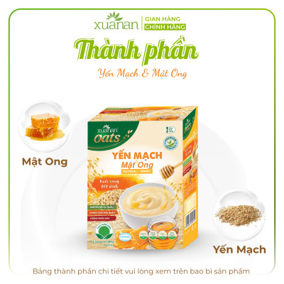 Yến Mạch Và Mật Ong Xuân An Hộp 384G {32g*12 gói}