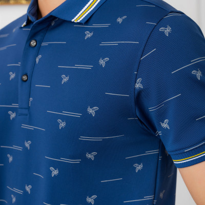 Áo POLO màu Navy in thân ALGPLO68