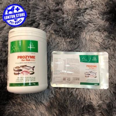 Prozyme for fish new, Men bổ sung vitamin và enzyme tiêu hóa cho Cá, Lươn, Ốc, hộp 1kg