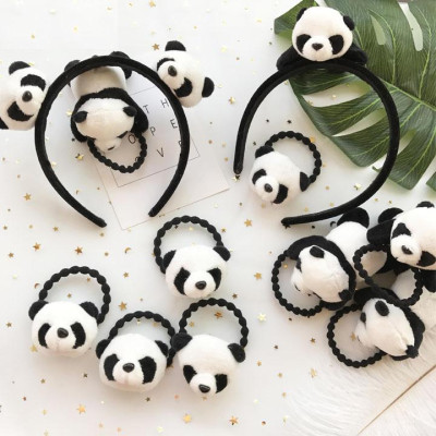 Bờm GẤU TRÚC nằm và 2 con dễ thương cài tóc nữ ngộ nghĩnh quà tặng xinh xắn (2 mẫu)