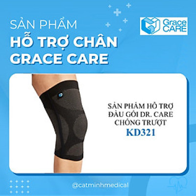 Đai Bó Cố Định Đầu Gối Grace Care KD321 - Vải Dệt 3D Thoáng Khí, Co Giãn, Hỗ Trợ Vận Động, Giảm Đau