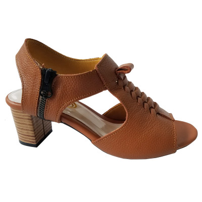 Giày Sandal Cao Gót Da Bò BIGGBEN Cao 5 Phân SDCG60