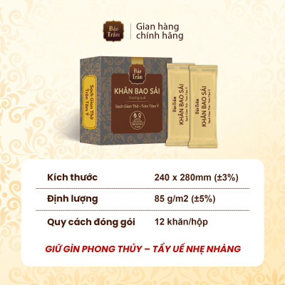 Combo Thanh Tịnh An Gia – Nhang Trầm Hương Máy Lạnh 30cm 100g + Khăn Bao Sái Bảo Trầm