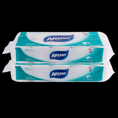 [MUA 1 TẶNG 10 KHĂN] Giấy vệ sinh Luxury không lõi 10 cuộn, thương hiệu Nano, tiết kiệm chi phí cho gia đình-Nano Tissue