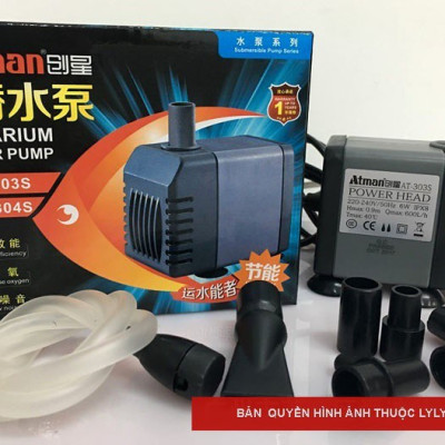 Máy bơm nước Atman AT 303S 6W 600L/Hr cho hồ cá cảnh mini siêu bền, Bảo hành uy tín