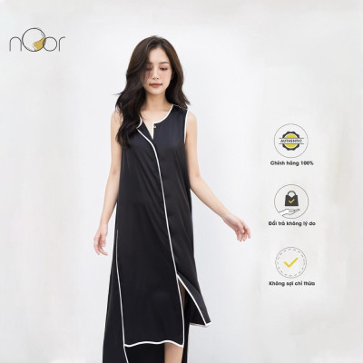 Váy Ngủ Nữ Cộc Tay  Lụa Cao Cấp Mềm Mịn, Thoáng Mát Geranium thương hiệu nOor - NV529