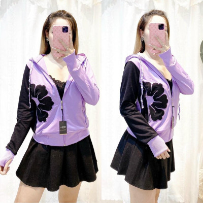 Áo khoác nỉ thun coton da cá chống nắng cao cấp nhiều màu  MS02 Freesize 40- 56kg
