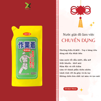 Nước giặt quần áo dành cho người làm việc Elmie – Túi 500ml