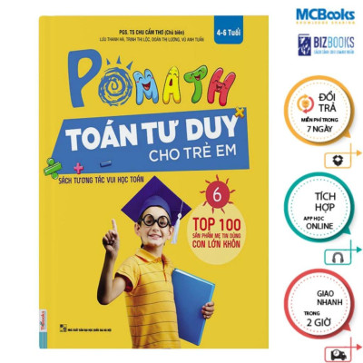 Sách - POMath Toán Tư Duy Cho Trẻ Em Từ 4 - 6 Tuổi - Tập 4, 5, 6 - Combo 3 Cuốn - MCBooks