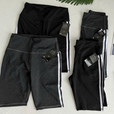 Quần lỡ nữ ôm body đa năng phối sọc