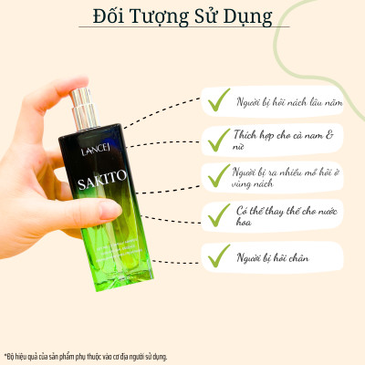 Xịt Khử Mùi Hôi Nách SAKITO LANCEJ 50ml, Khử Mùi Toàn Thân, Ngăn Tiết Mồ Hôi, Lưu Hương Suốt 24H