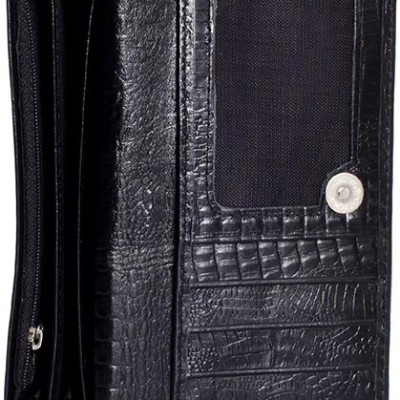 Ví nữ da bò vân cá sấu nhỏ 2 gấp nhiều màu Huy Hoàng HT3101-02-03-04