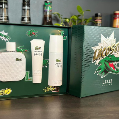 Bộ Nước Hoa Nam Lacoste Eau de Lacoste L.12.12 Blanc EDT Gift Set