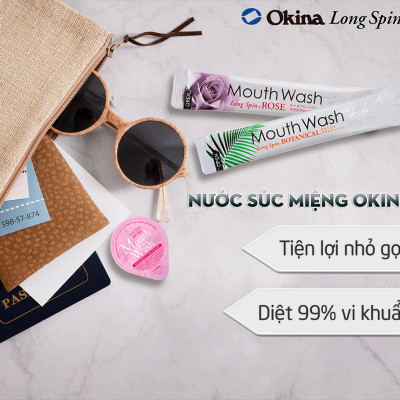 Nước súc miệng dạng thanh LONG SPIN ROSE Nhật Bản hương Hoa Hồng – Hộp 100 thanh x 10ml
