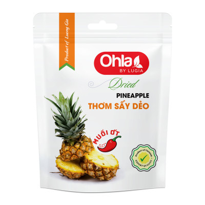 Thơm sấy dẻo muối ớt Ohla túi 100g